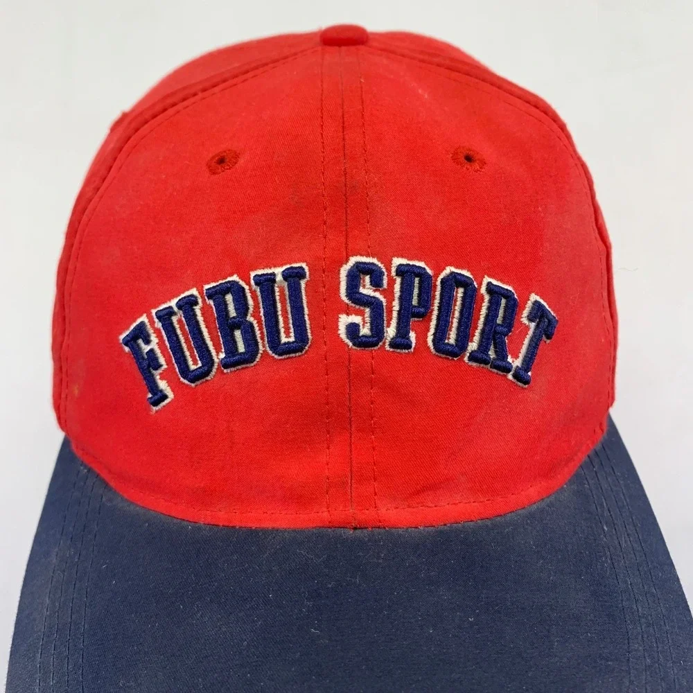 Vintage FUBU Sport Baseball Cap Hat Red Blue Youth‎ Size Adjustable